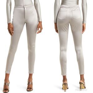 Revolve SKIMS Disco Pants in Gray Silver